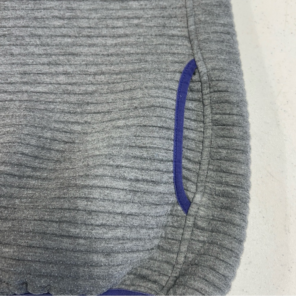 Simply Southern 1/4 Quarter snap pullover Sweatshirt Medium Gray Royal Blue EUC - Picture 6 of 9